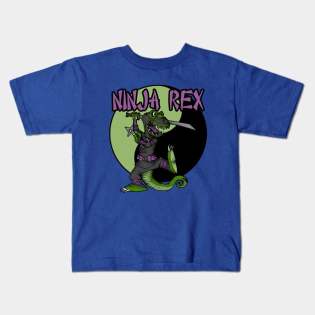 Ninja Rex Ying-Yang Kids T-Shirt by inkninja